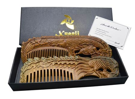 Chinese carved beard comb
